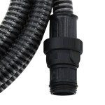 vidaXL Furtun de aspirație cu racorduri din PVC, negru 1" 7 m, PVC