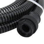 vidaXL Furtun de aspirație cu racorduri din PVC, negru 1" 7 m, PVC