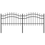 vidaXL Gard de grădină cu vârf tip suliță, negru, 239x75 cm, oțel vopsit în câmp electrostatic vidaXL Gard de grădină cu vârf tip suliță, negru, 239x75 cm, oțel vopsit în câmp electrostatic