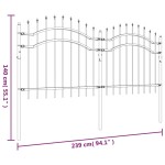 vidaXL Gard de grădină cu vârf tip suliță, negru, 239x100 cm, oțel vopsit în câmp electrostatic vidaXL Gard de grădină cu vârf tip suliță, negru, 239x100 cm, oțel vopsit în câmp electrostatic