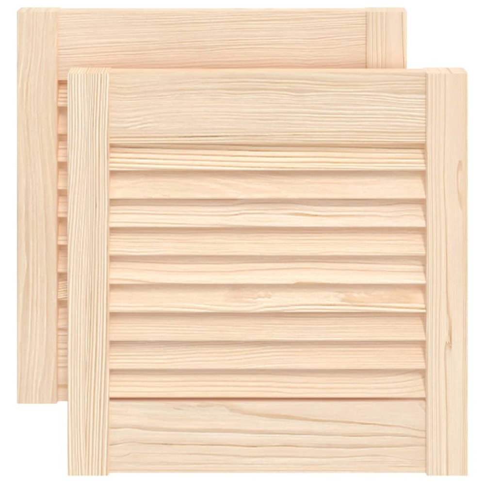 vidaXL Uși de dulap design lambriu 2 buc. 39,5x39,4 cm lemn masiv pin