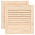 vidaXL Uși de dulap design lambriu 2 buc. 39,5x39,4 cm lemn masiv pin vidaXL Uși de dulap design lambriu 2 buc. 39,5x39,4 cm lemn masiv pin