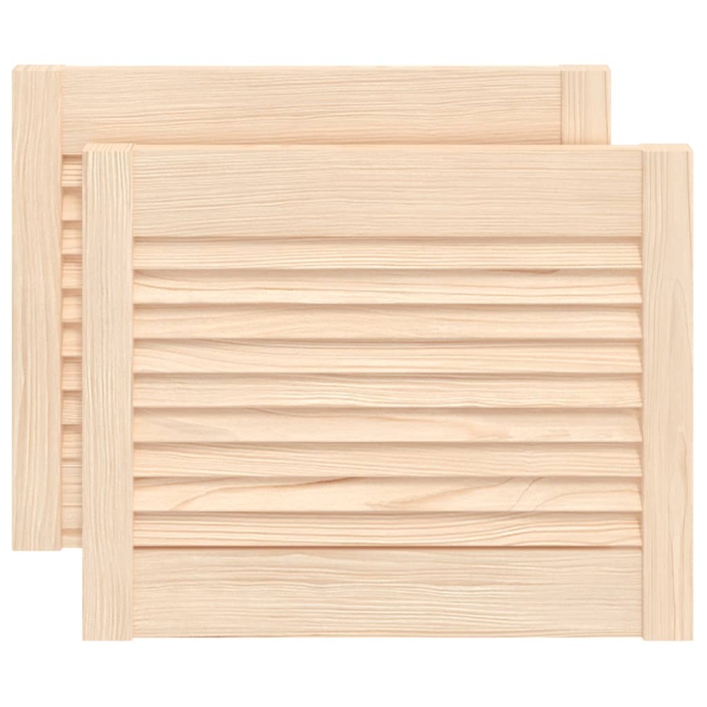 vidaXL Uși de dulap design lambriu 2 buc. 39,5x49,4 cm lemn masiv pin