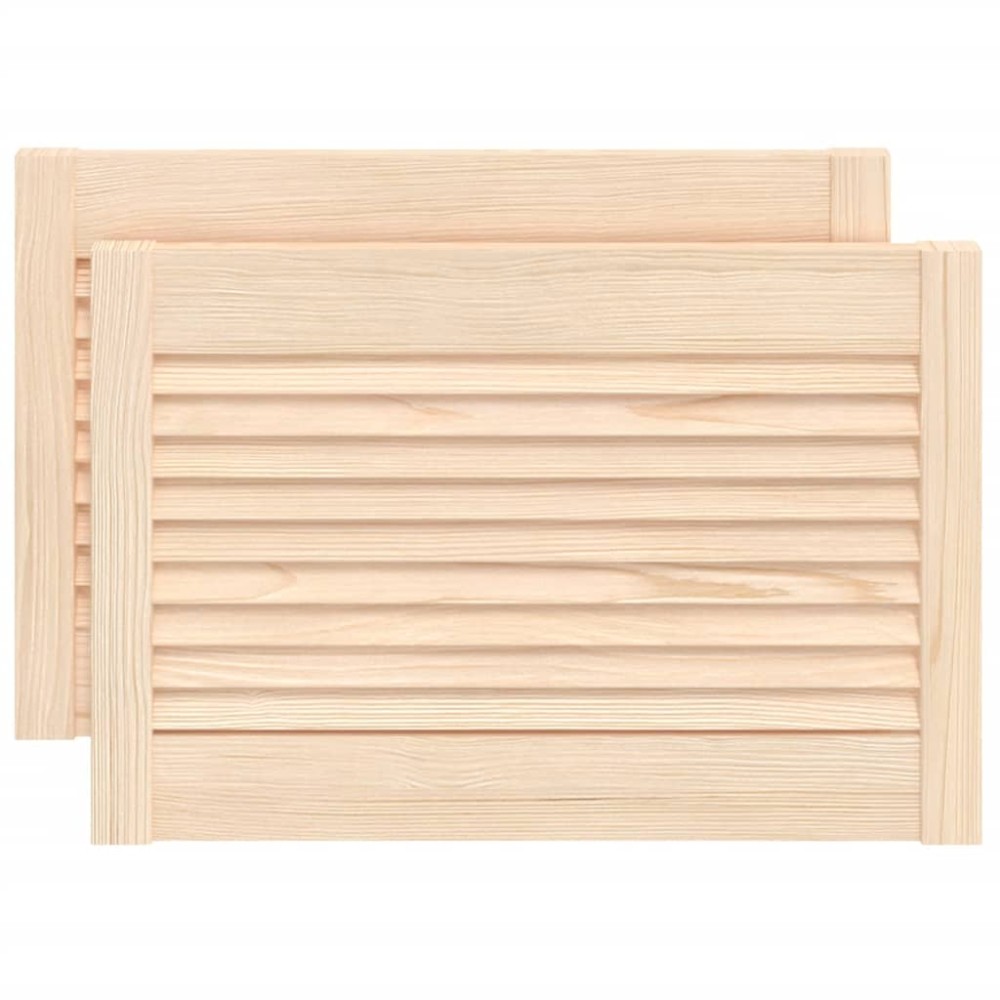 vidaXL Uși de dulap design lambriu 2 buc. 39,5x59,4 cm lemn masiv pin