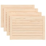 vidaXL Uși de dulap design lambriu 4 buc. 39,5x59,4 cm lemn masiv pin