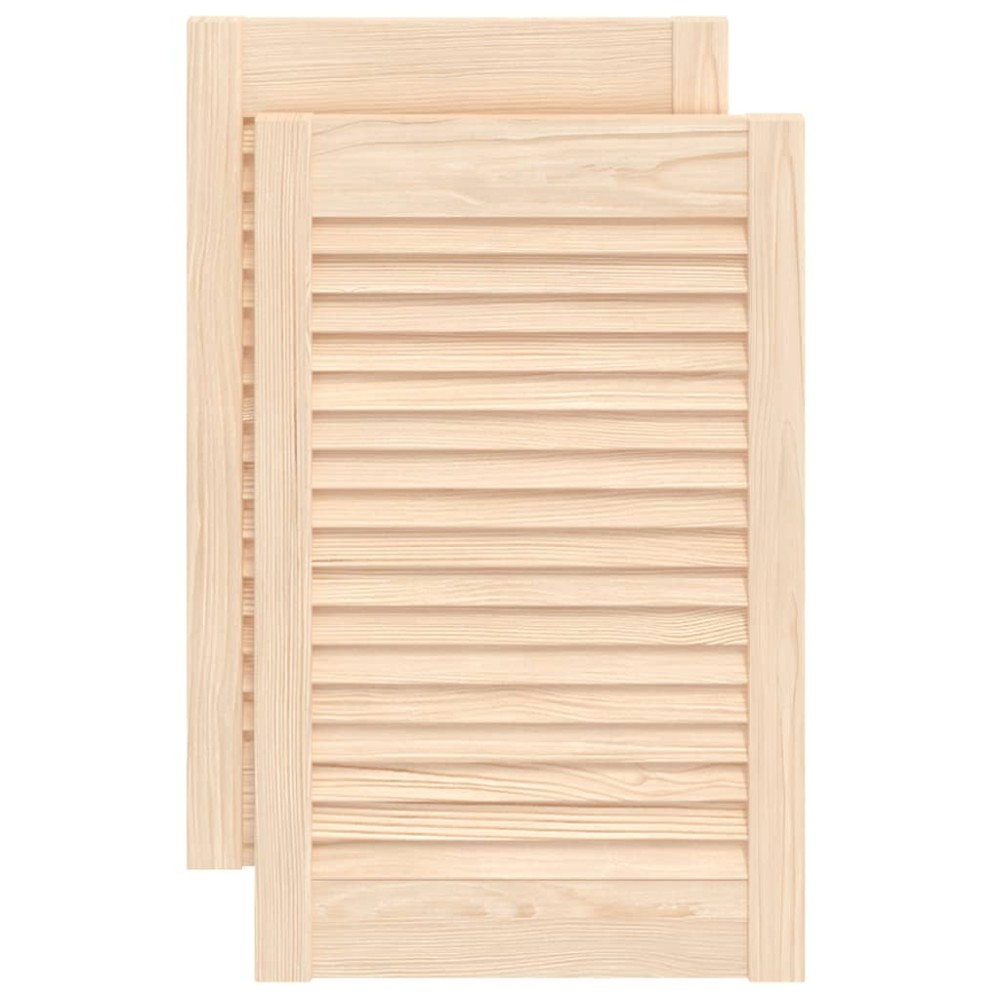 vidaXL Uși de dulap design lambriu 2 buc. 61,5x39,4 cm lemn masiv pin