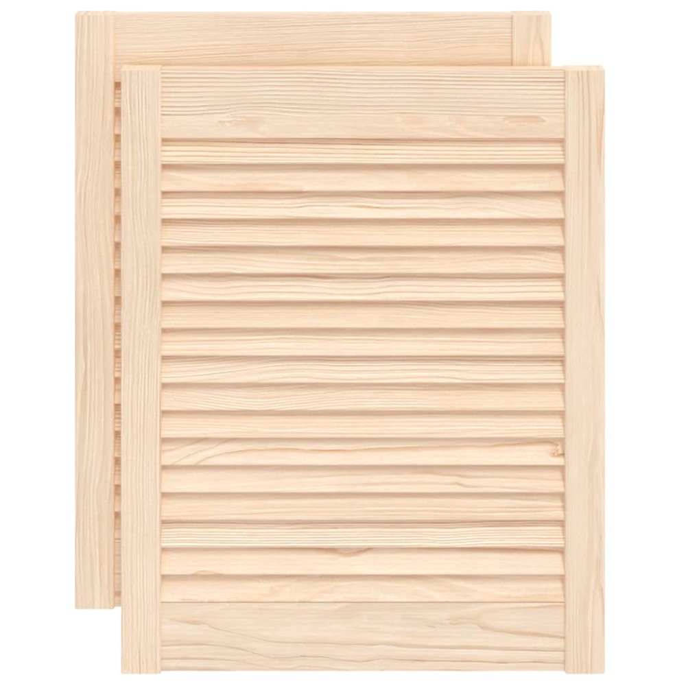 vidaXL Uși de dulap design lambriu 2 buc. 61,5x49,4 cm lemn masiv pin