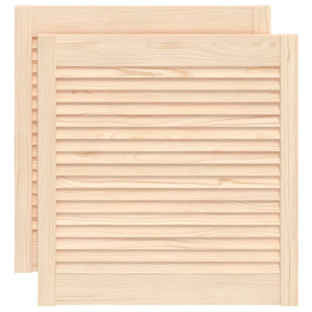 vidaXL Uși de dulap design lambriu 2 buc. 61,5x59,4 cm lemn masiv pin