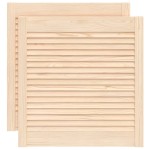 vidaXL Uși de dulap design lambriu 2 buc. 61,5x59,4 cm lemn masiv pin
