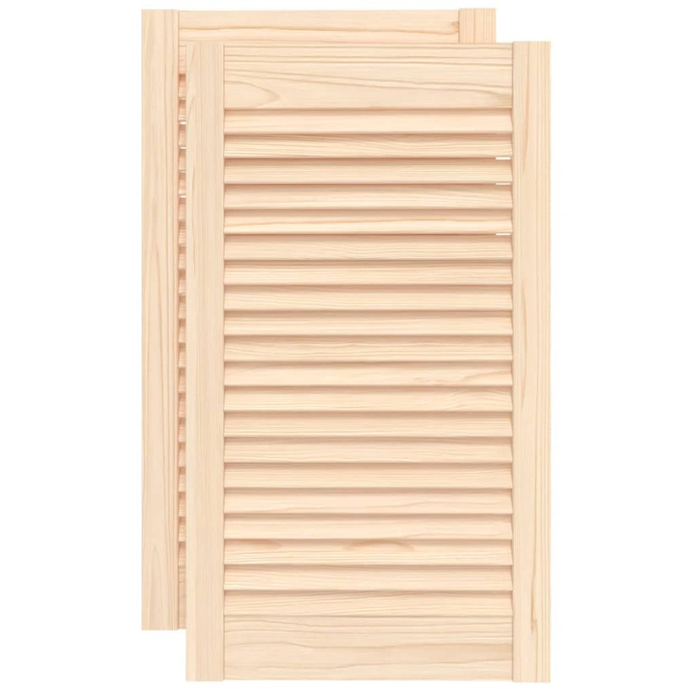 vidaXL Uși de dulap design lambriu, 2 buc., 69x39,4 cm, lemn masiv pin