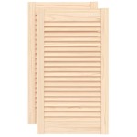 vidaXL Uși de dulap design lambriu, 2 buc., 69x39,4 cm, lemn masiv pin