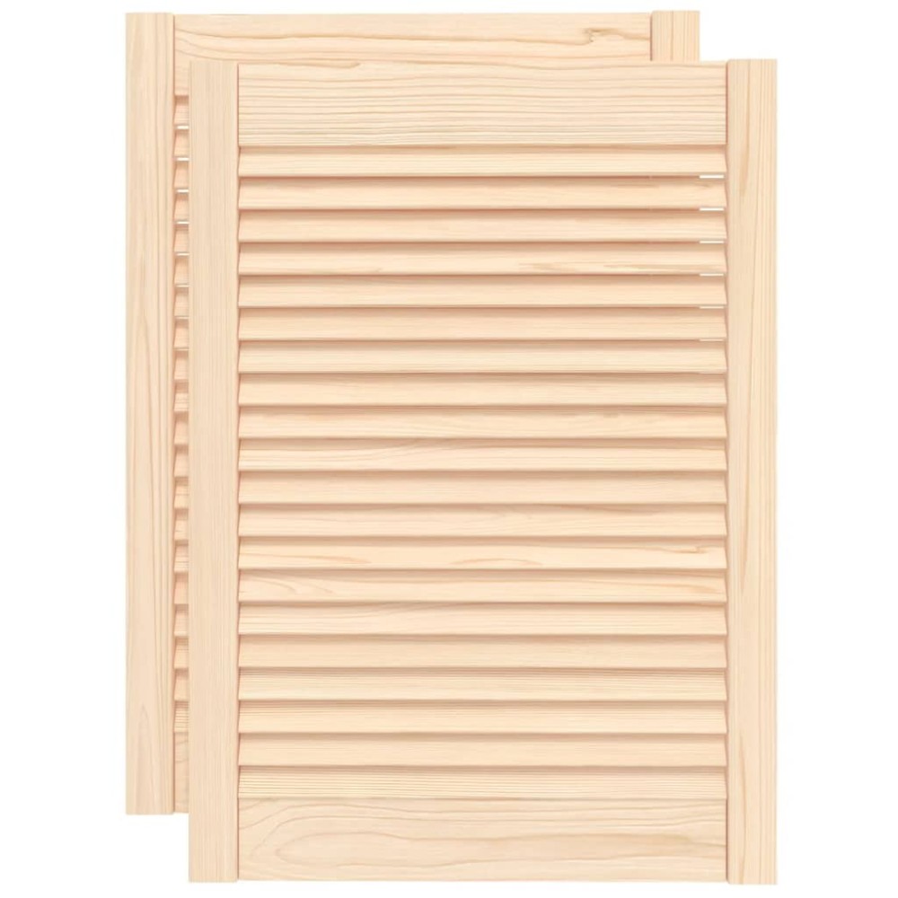 vidaXL Uși de dulap design lambriu, 2 buc., 69x49,4 cm, lemn masiv pin
