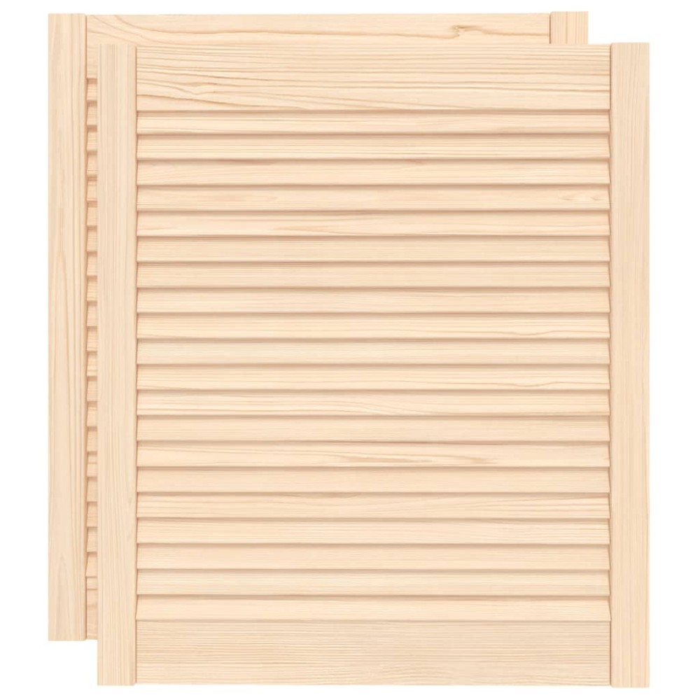 vidaXL Uși de dulap design lambriu, 2 buc., 69x59,4 cm, lemn masiv pin