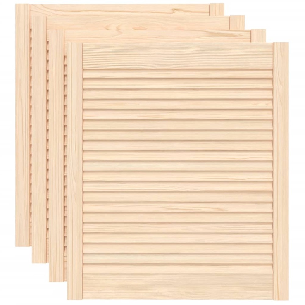 vidaXL Uși de dulap design lambriu, 4 buc., 69x59,4 cm, lemn masiv pin