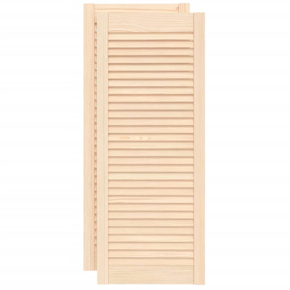 vidaXL Uși de dulap design lambriu 2 buc. 99,3x39,4 cm lemn masiv pin