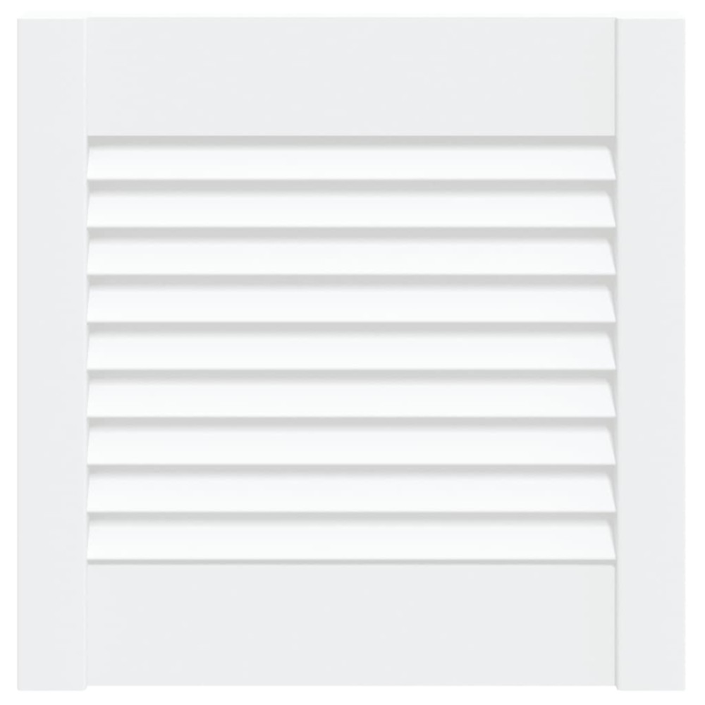 vidaXL Ușă de dulap design lambriu, alb, 39,5x39,4 cm, lemn masiv pin
