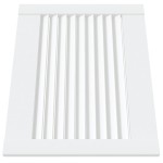 vidaXL Ușă de dulap design lambriu, alb, 39,5x49,4 cm, lemn masiv pin vidaXL Ușă de dulap design lambriu, alb, 39,5x49,4 cm, lemn masiv pin