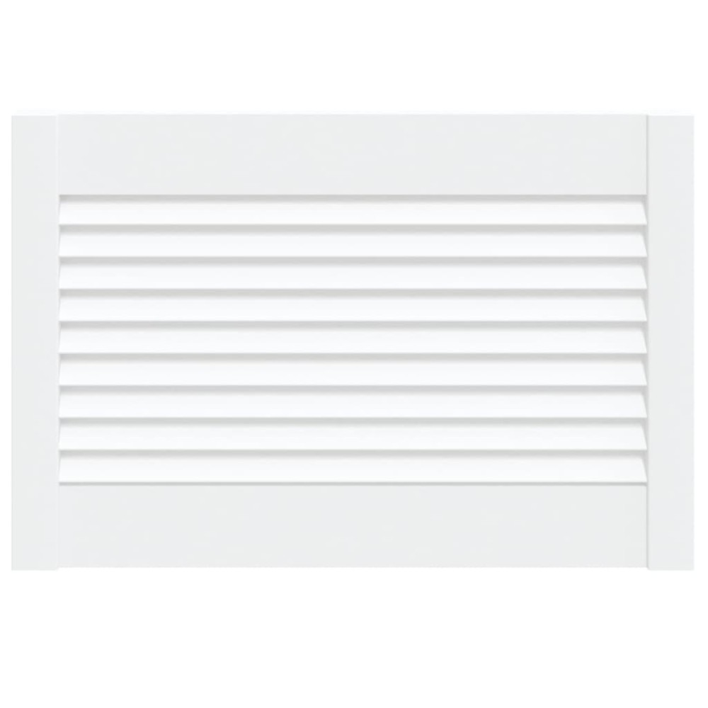 vidaXL Ușă de dulap design lambriu, alb, 39,5x59,4 cm, lemn masiv pin