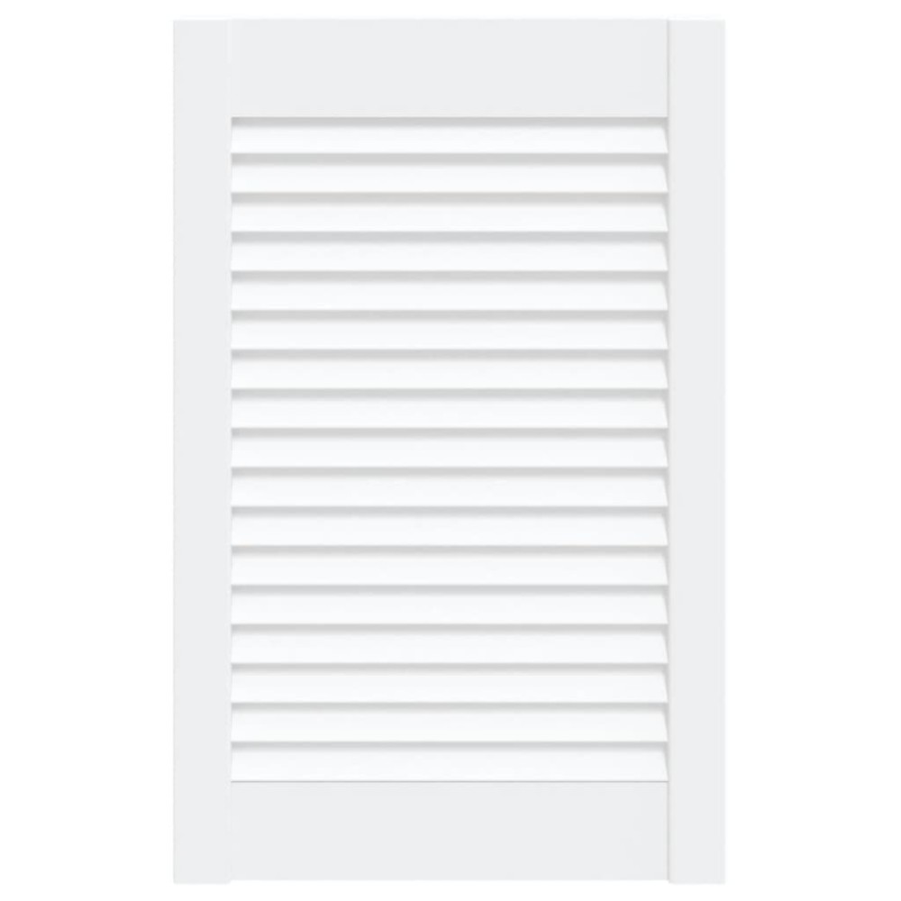 vidaXL Ușă de dulap design lambriu, alb, 61,5x39,4 cm, lemn masiv pin