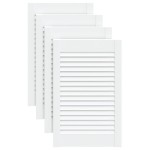 vidaXL Uși dulap design lambriu 4 buc. alb 61,5x39,4 cm lemn masiv pin