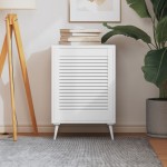 vidaXL Ușă de dulap design lambriu, alb, 61,5x49,4 cm, lemn masiv pin vidaXL Ușă de dulap design lambriu, alb, 61,5x49,4 cm, lemn masiv pin