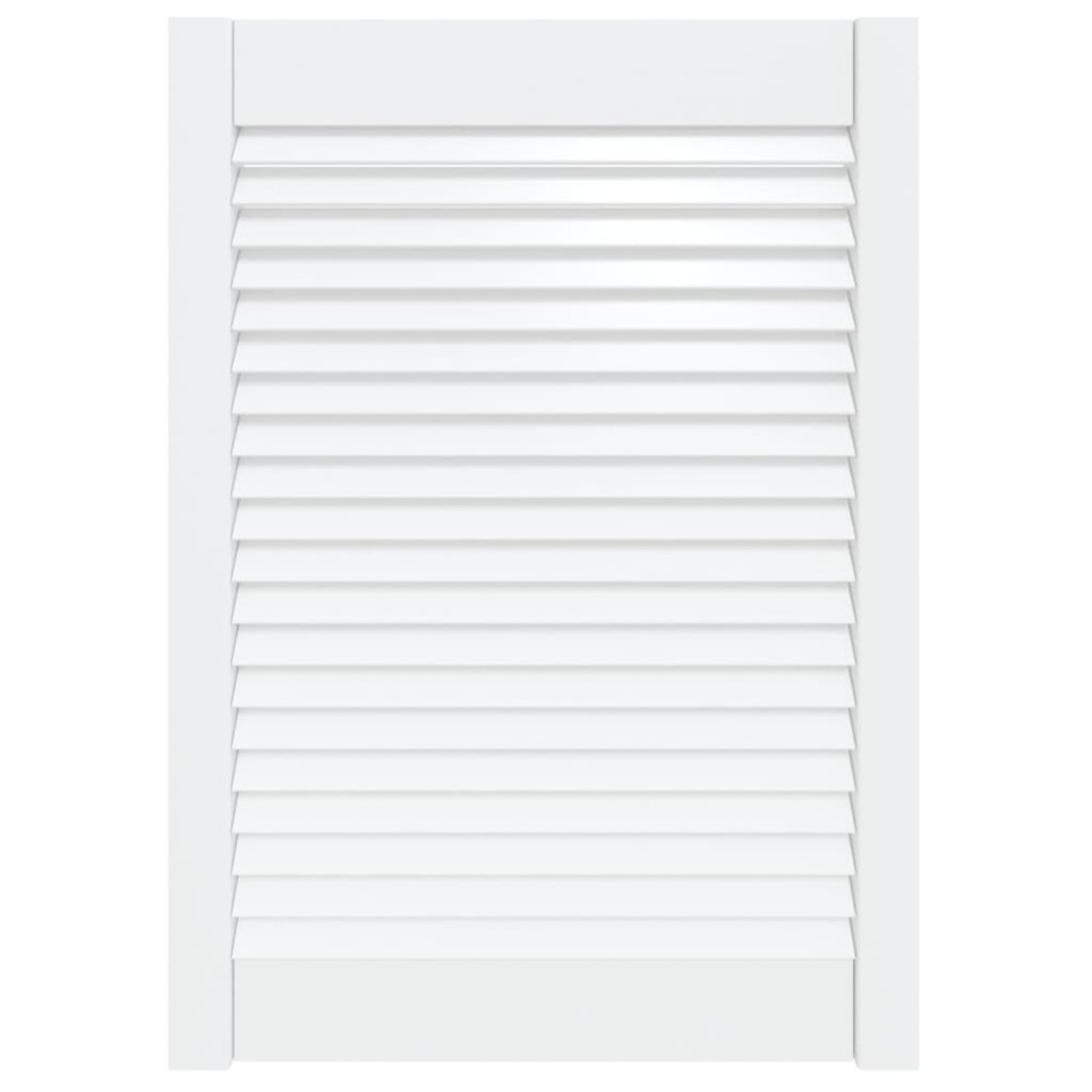 vidaXL Ușă de dulap design lambriu, alb, 69x49,4 cm, lemn masiv pin