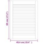 vidaXL Ușă de dulap design lambriu, alb, 69x49,4 cm, lemn masiv pin vidaXL Ușă de dulap design lambriu, alb, 69x49,4 cm, lemn masiv pin
