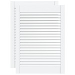 vidaXL Uși dulap design lambriu 2 buc. alb 69x49,4 cm, lemn masiv pin vidaXL Uși dulap design lambriu 2 buc. alb 69x49,4 cm, lemn masiv pin