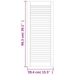 vidaXL Ușă de dulap design lambriu, alb, 99,3x39,4 cm, lemn masiv pin vidaXL Ușă de dulap design lambriu, alb, 99,3x39,4 cm, lemn masiv pin