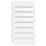 vidaXL Uși dulap design lambriu 2 buc. alb 99,3x49,4 cm lemn masiv pin
