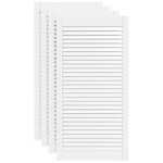 vidaXL Uși dulap design lambriu 4 buc. alb 99,3x49,4 cm lemn masiv pin