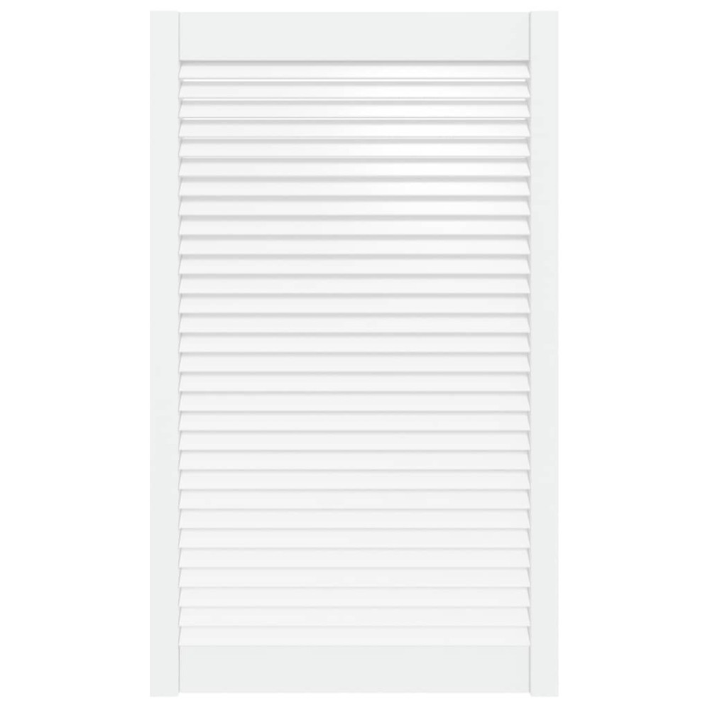 vidaXL Ușă de dulap design lambriu, alb, 99,3x59,4 cm, lemn masiv pin