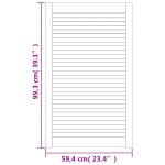 vidaXL Ușă de dulap design lambriu, alb, 99,3x59,4 cm, lemn masiv pin vidaXL Ușă de dulap design lambriu, alb, 99,3x59,4 cm, lemn masiv pin