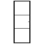 vidaXL Ușă de interior, negru, 83x201,5 cm, sticlă ESG și aluminiu