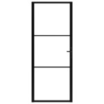 vidaXL Ușă de interior, negru, 93x201,5 cm, sticlă ESG și aluminiu