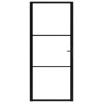 vidaXL Ușă de interior, negru, 102,5x201,5 cm, sticlă ESG și aluminiu