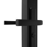vidaXL Ușă de interior, negru, 76x201,5 cm, sticlă ESG și aluminiu