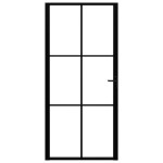 vidaXL Ușă de interior, negru, 93x201,5 cm, sticlă ESG și aluminiu