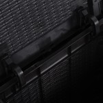 vidaXL Cutie de depozitare pentru grădină, negru, 90L, PP ratan