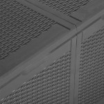 vidaXL Cutie de depozitare pentru grădină, negru, 180L, PP ratan