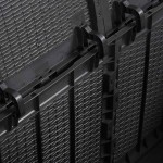 vidaXL Cutie de depozitare pentru grădină, negru, 180L, PP ratan