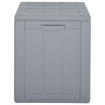 vidaXL Cutie de depozitare pentru grădină, gri, 180L, aspect de lemn din PP