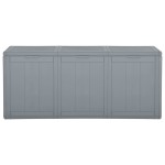 vidaXL Cutie de depozitare pentru grădină, gri, 270L, aspect de lemn din PP