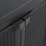 vidaXL Dulap de depozitare pentru grădină, negru, 65x45x88 cm PP ratan