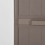 vidaXL Dulap de depozitare grădină, maro, 65x45x172 cm PP aspect lemn