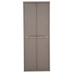 vidaXL Dulap de depozitare grădină, maro, 65x45x172 cm PP aspect lemn