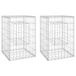 vidaXL Stâlpi tip coș gabion, 2 buc., 40x40x60 cm, fier vidaXL Stâlpi tip coș gabion, 2 buc., 40x40x60 cm, fier
