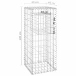 vidaXL Stâlp tip coș gabion, 40x40x100 cm, fier vidaXL Stâlp tip coș gabion, 40x40x100 cm, fier