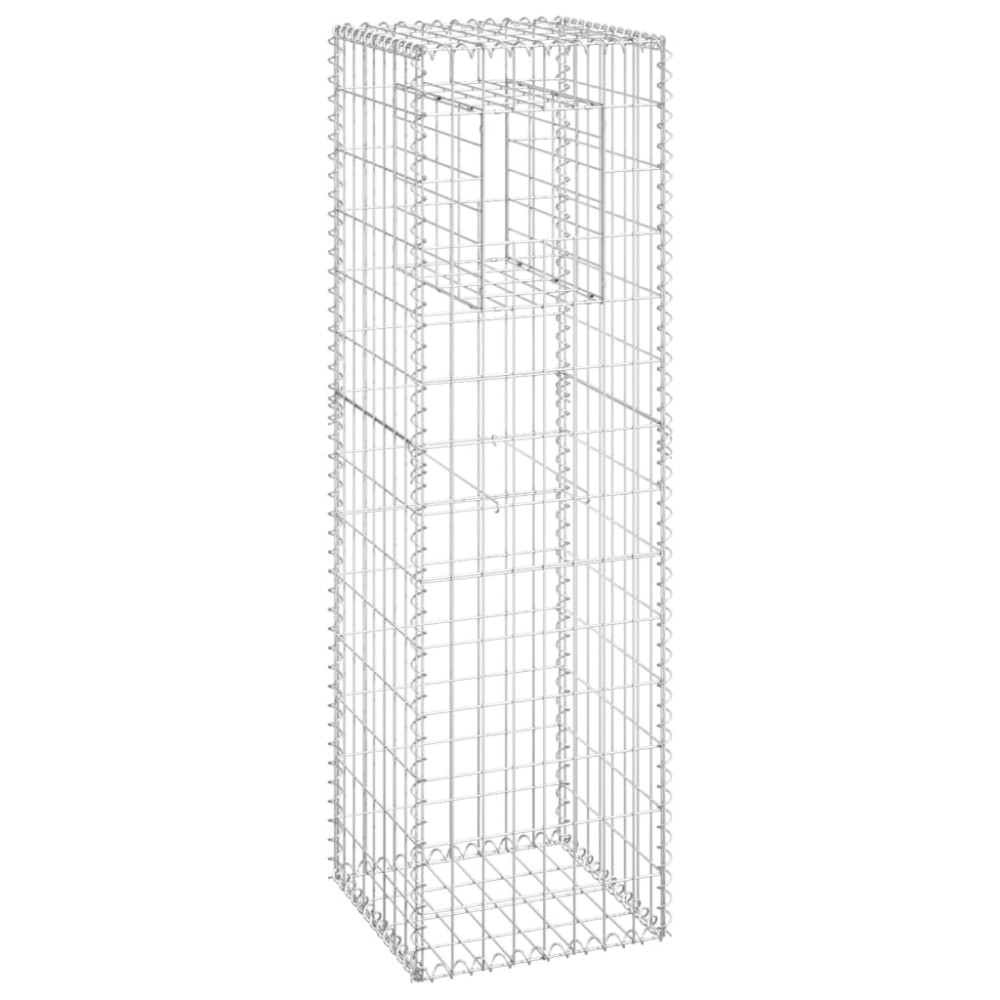 vidaXL Stâlp tip coș gabion, 40x40x140 cm, fier