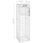 vidaXL Stâlpi tip coș gabion, 2 buc., 40x40x140 cm, fier vidaXL Stâlpi tip coș gabion, 2 buc., 40x40x140 cm, fier